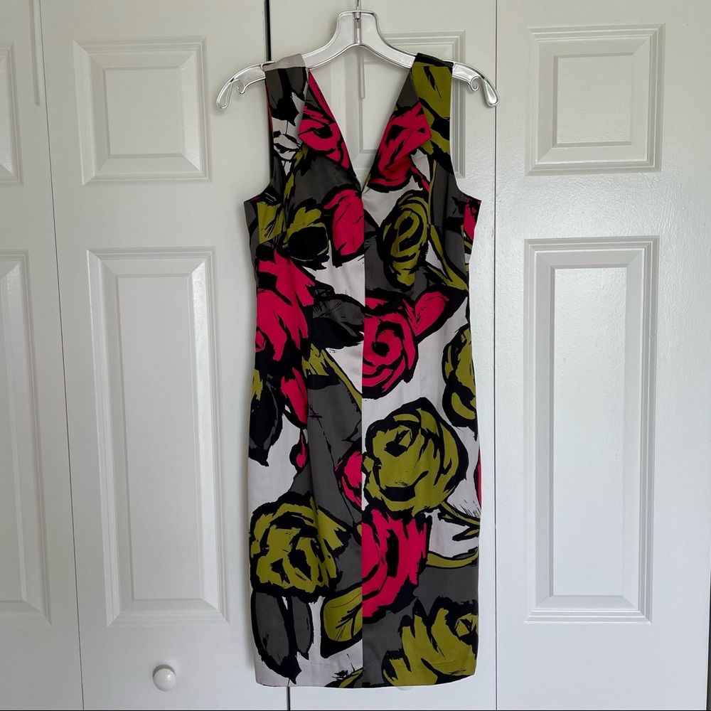 Trina Turk Midcentury Modern Painterly Floral Pencil Dress 💐